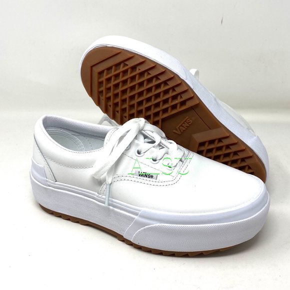 VANS ERA STACKED PLATFORM Low Top LEATHER White Shoes Women’s Size VN0A4BTOOER - Picture 8 of 9